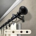 Kd Encimera 0.8125 in. Lucid Curtain Rod with 48 to 84 in. Extension, Black KD3721174